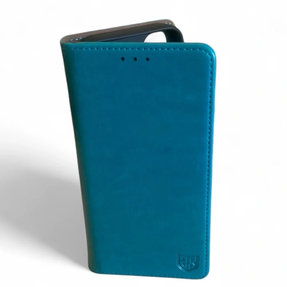 iPhone 17 Phone Wallet Case 2 in 1 Vegan Leather 3 Card Holder Teal 6.3 NWT